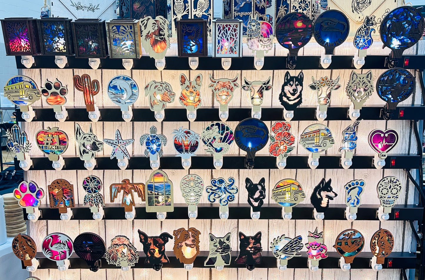 Rainbow Paw - Handcrafted Night Light