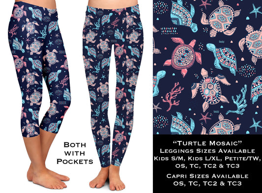 Turtle Mosaic Leggings & Capris