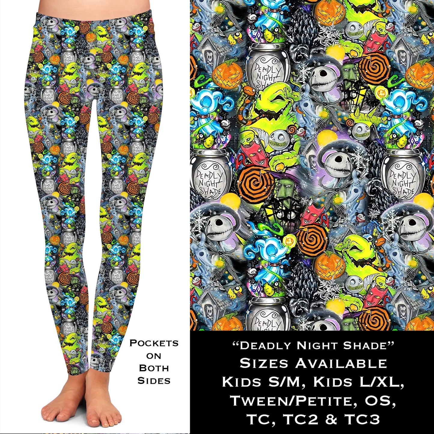 Deadly Night Shade Leggings with Pockets