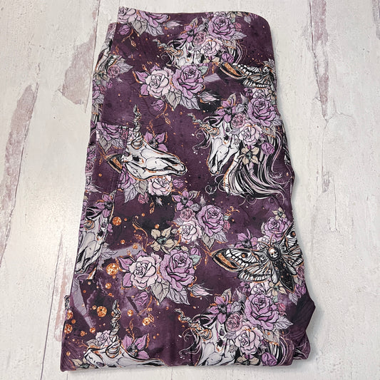 Purple Skeleton Unicorn - Leggings with Pockets