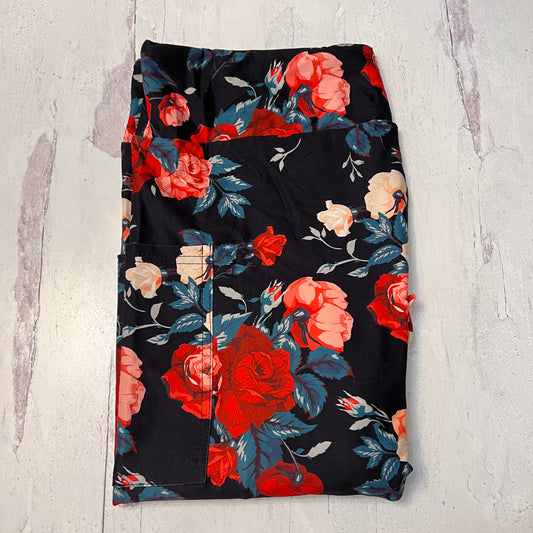 Red Roses - Leggings with Pockets