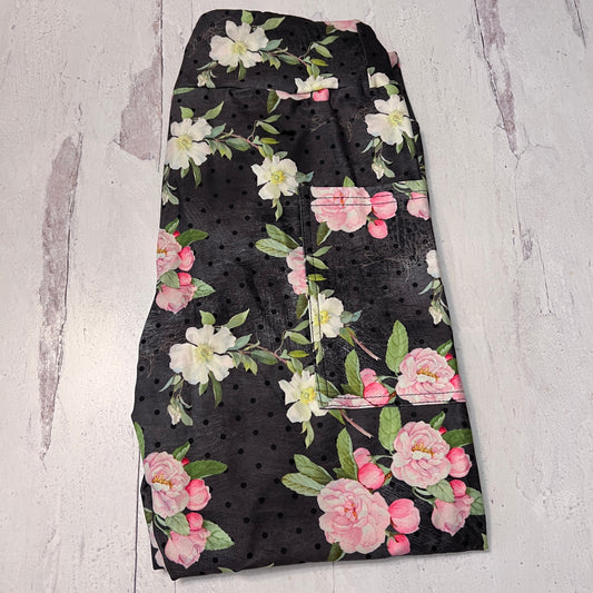 Blush Shabby Floral - Leggings with Pockets