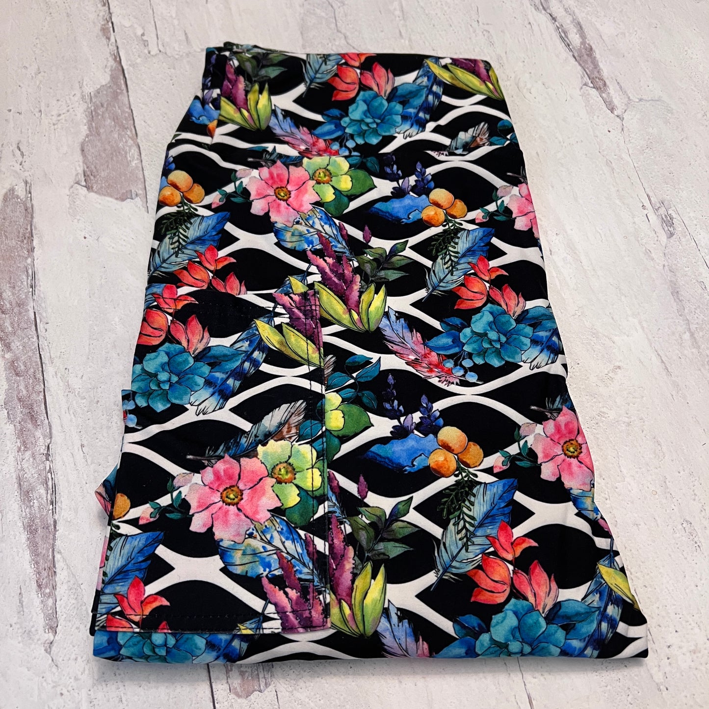Linked Floral - Leggings with Pockets