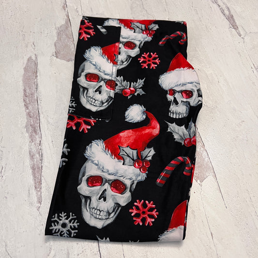Santa Skulls - Leggings with Pockets