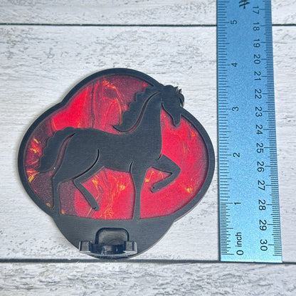 Year of the Horse Handmade Night Light LED Shatterproof bulb Hand Painted Details