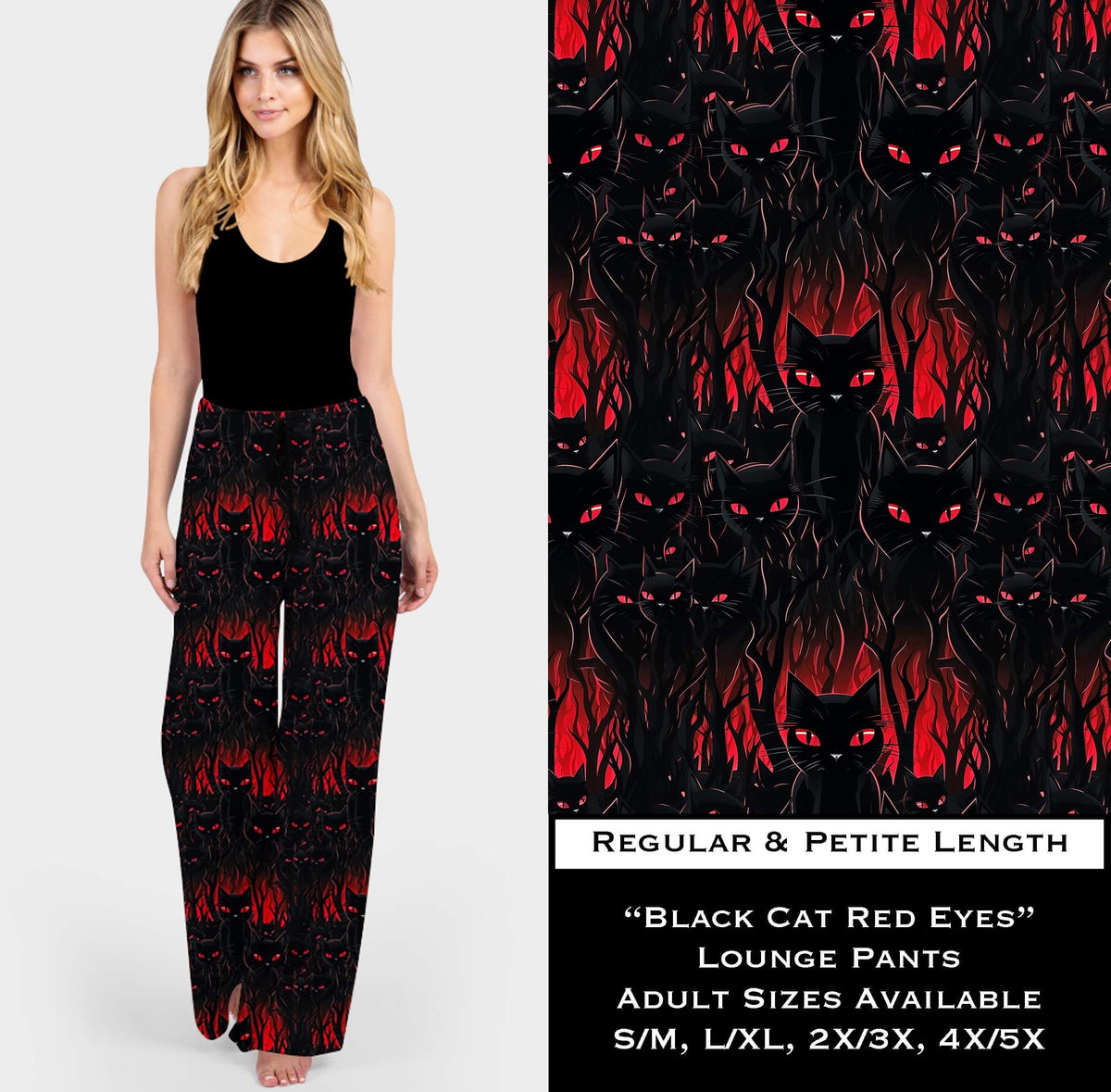 Black Cat Red Eyes Lounge Pants
