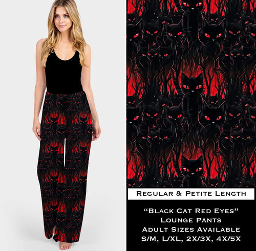 Black Cat Red Eyes Lounge Pants
