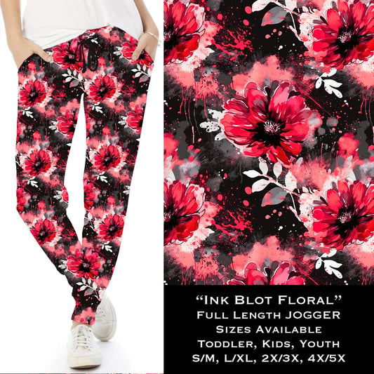 Ink Blot Floral Unisex Joggers