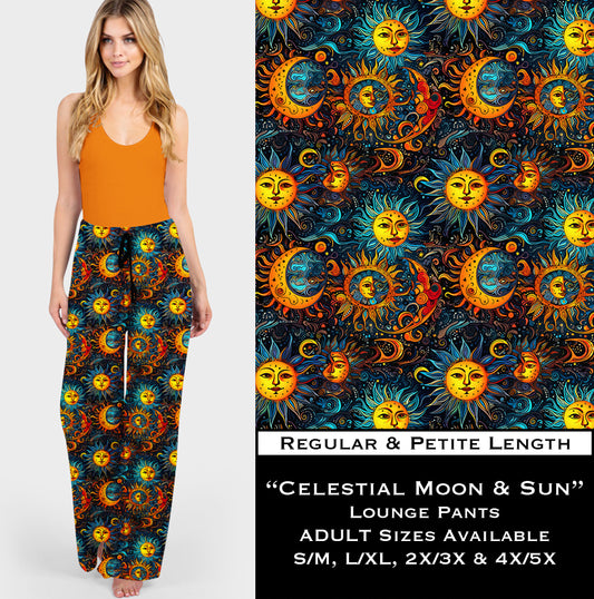 B138 - Celestial Moon & Sun Lounge Pants - Preorder Closes 10/2