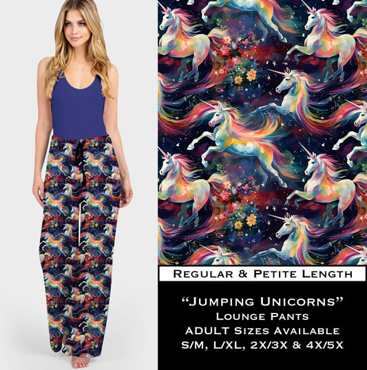 B138 - Jumping Unicorns Lounge Pants - Preorder Closes 10/2