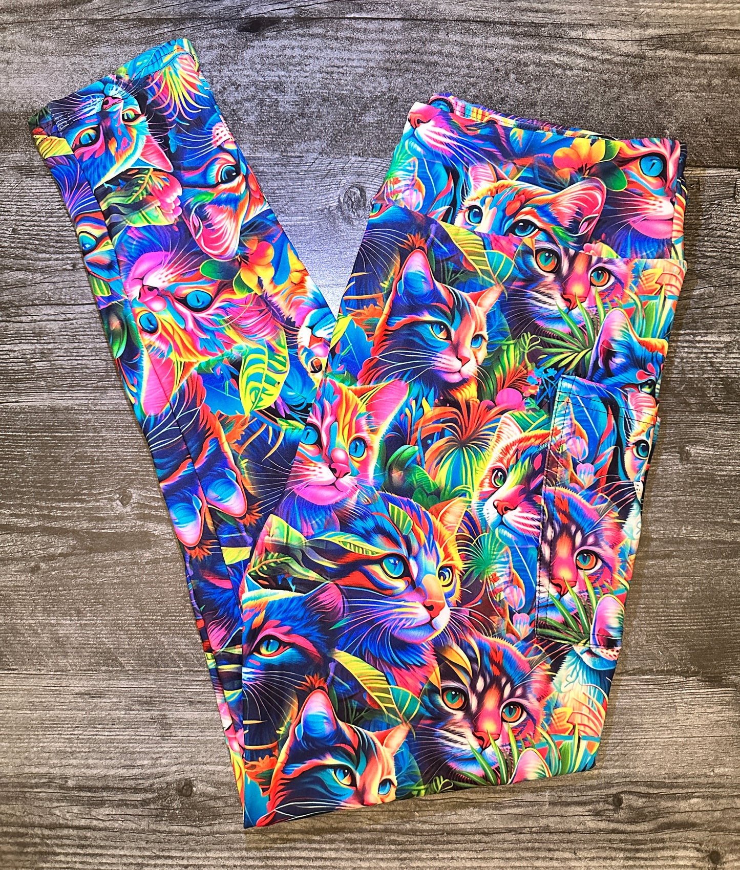 Bright Kittens - Leggings with Pockets