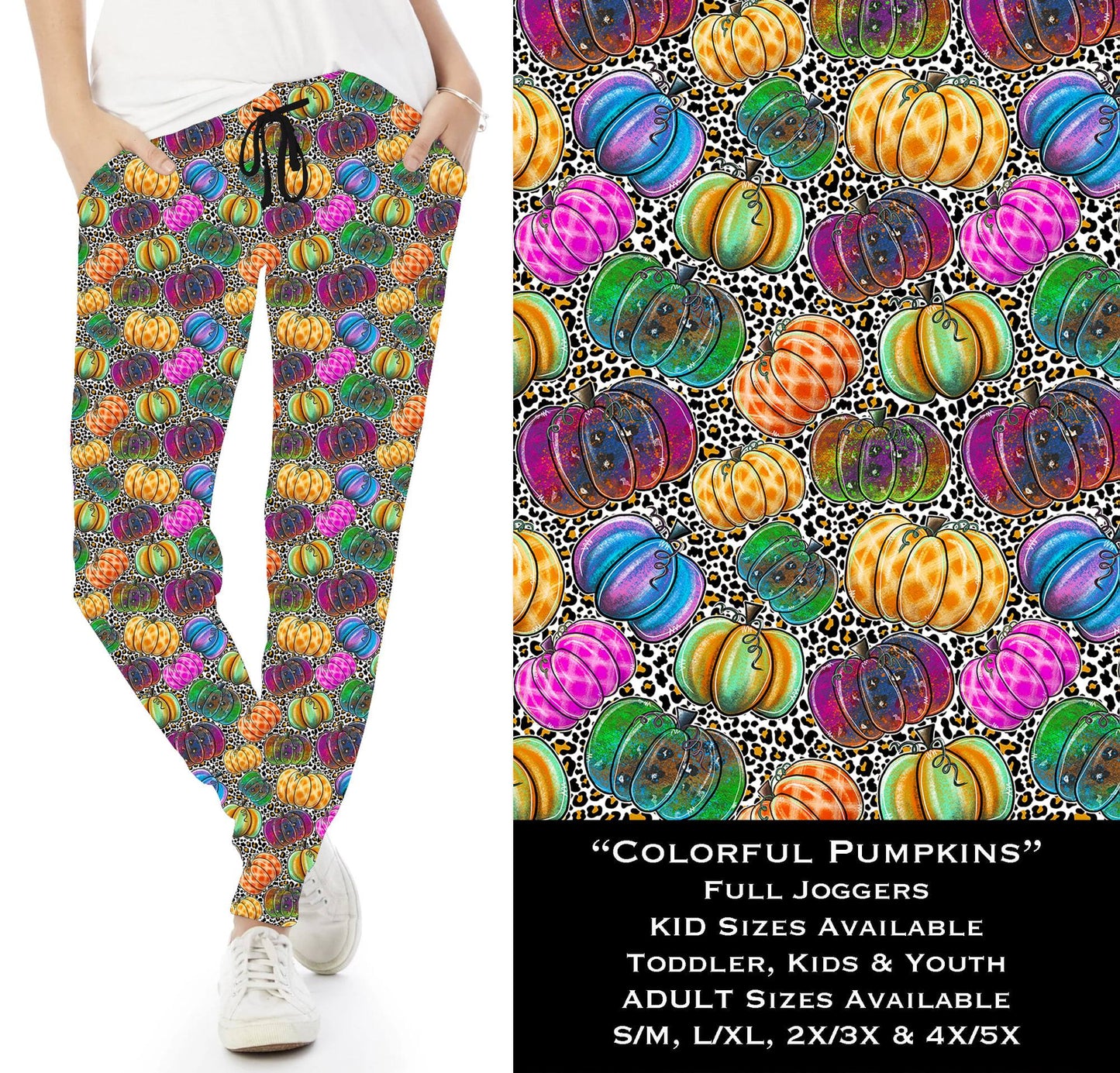 Colorful Pumpkins - Full Joggers