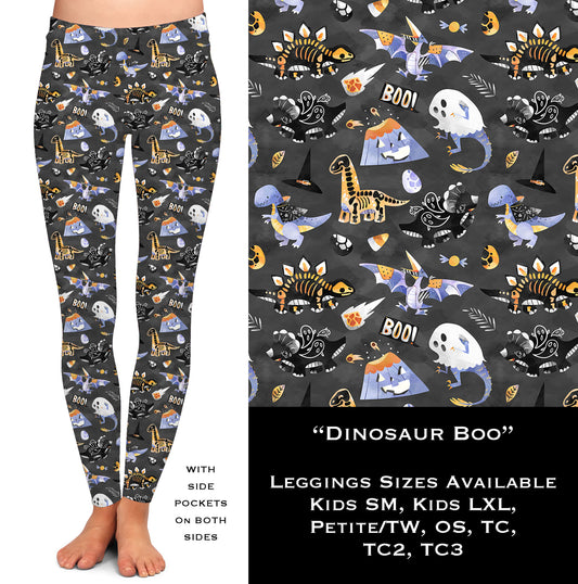 Dinosaur Boo - Leggings with Pockets