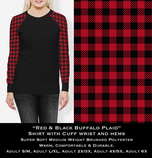 Red & Black Buffalo Plaid Cozy Comfort Sweatshirt