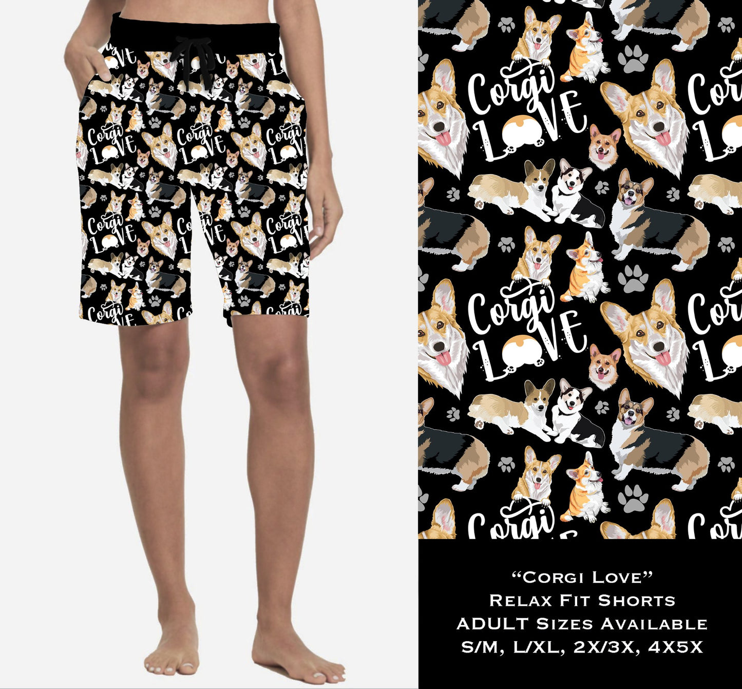 Corgi Love Relaxed Fit Shorts