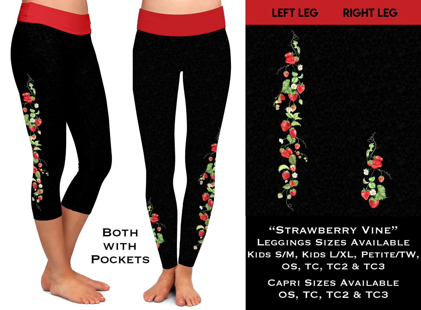 Strawberry Vine Leggings & Capris