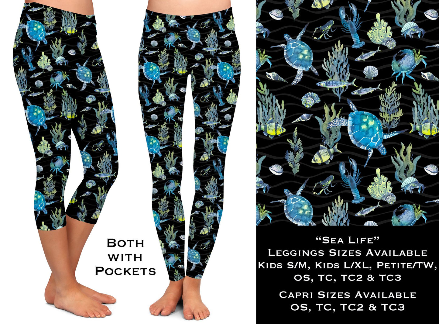 Sea Life Leggings & Capris with Pockets