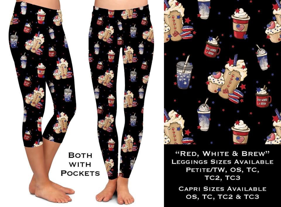 Red, White & Brew Leggings & Capris