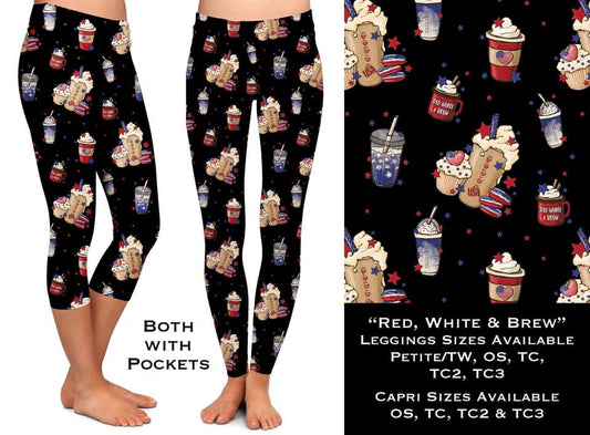 Red, White & Brew Leggings & Capris