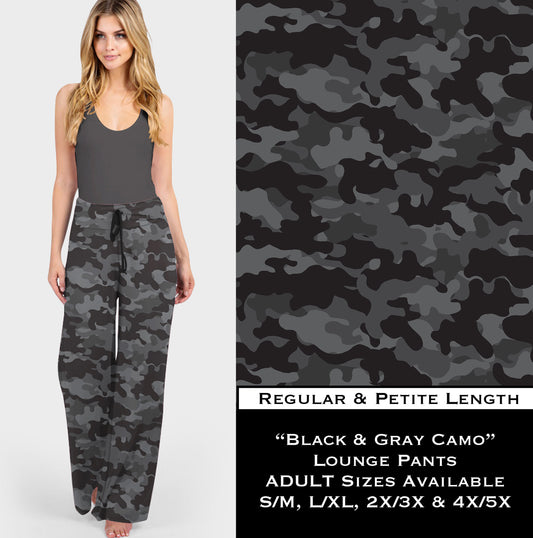 Black & Gray Camo - Lounge Pants