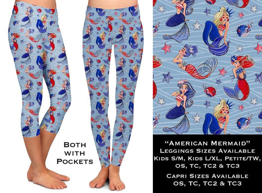 American Mermaid Leggings & Capris