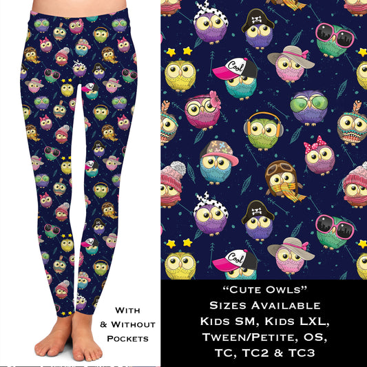 Cute Owls - Leggings & Capris