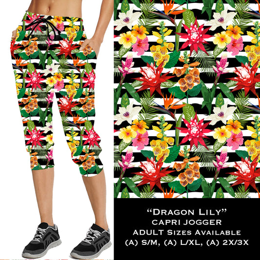 Dragon Lily - Capri Joggers