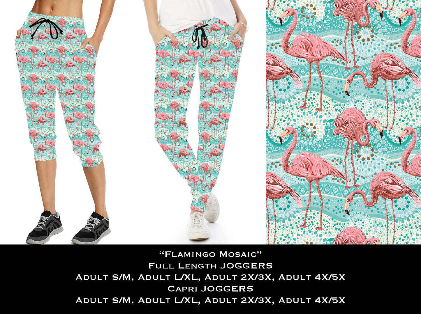 Flamingo Mosaic - Full & Capri Joggers