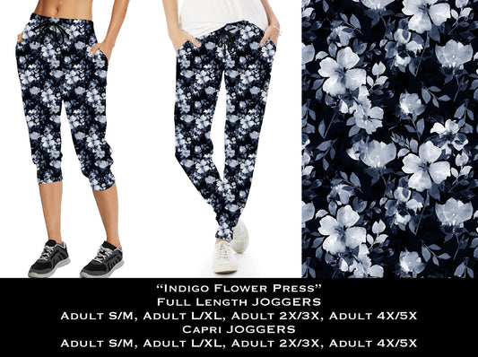 Indigo Flower Press Full & Capri Joggers