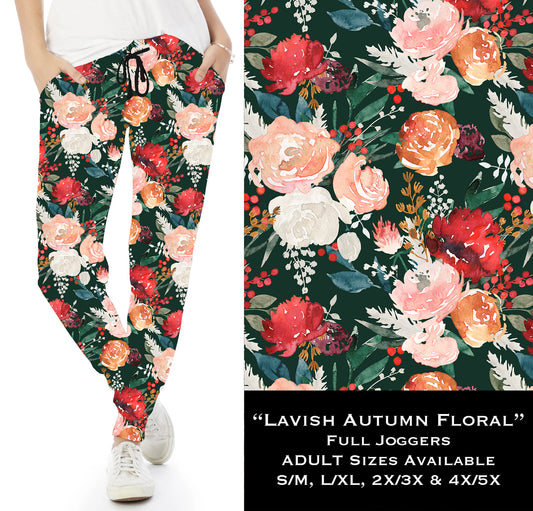 Lavish Autumn Floral Joggers