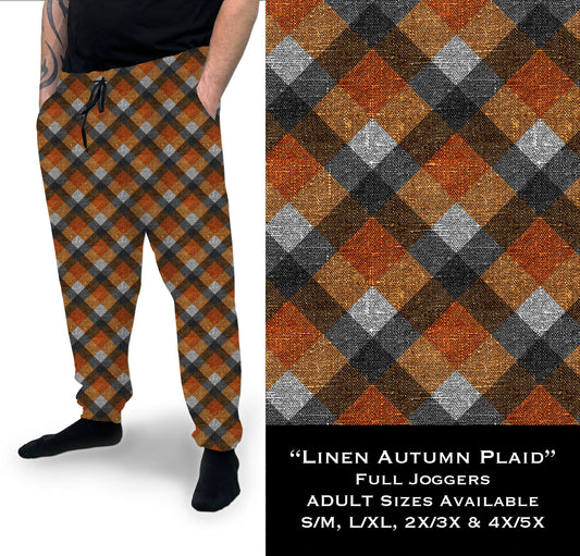 Linen Autumn Plaid Joggers