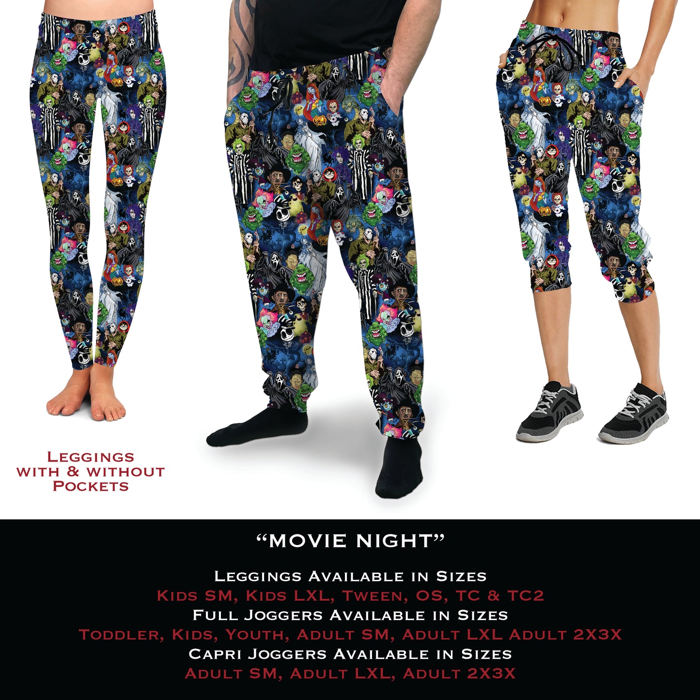 Movie Night -Full & Capri Length Leggings – Warehouse