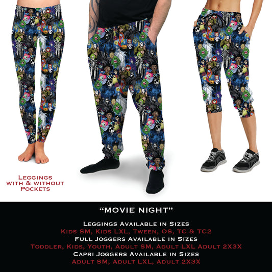 Movie Night - Full & Capri Length Joggers