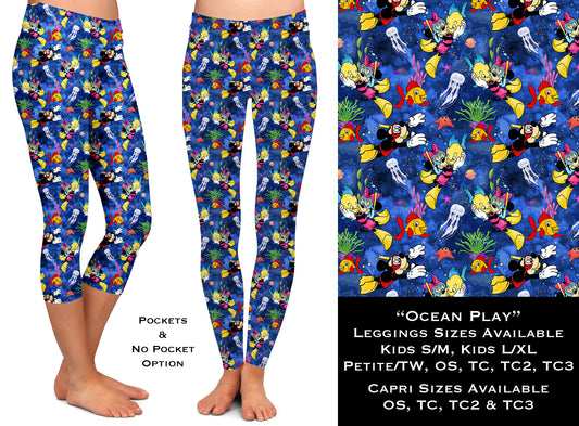 Ocean Play -Full & Capri Length Leggings