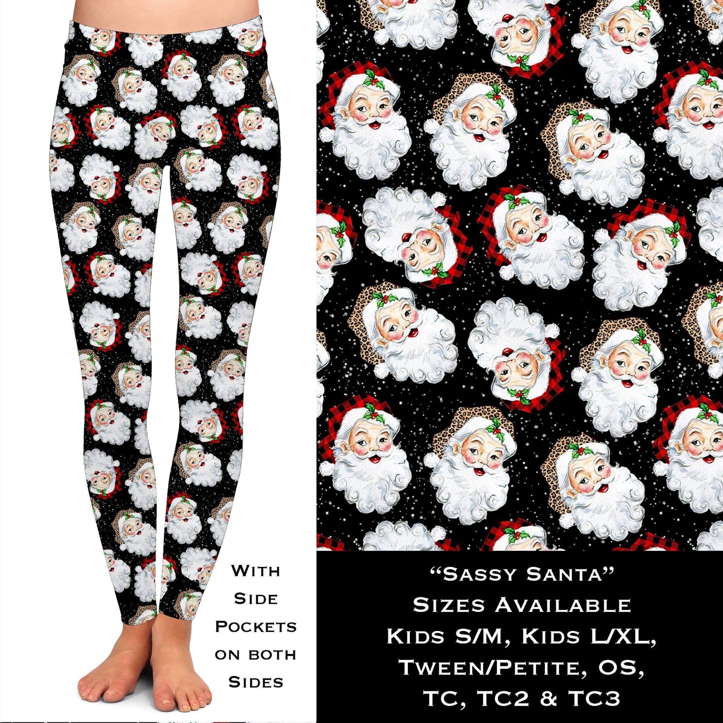 Sassy Santa - Leggings with Pockets