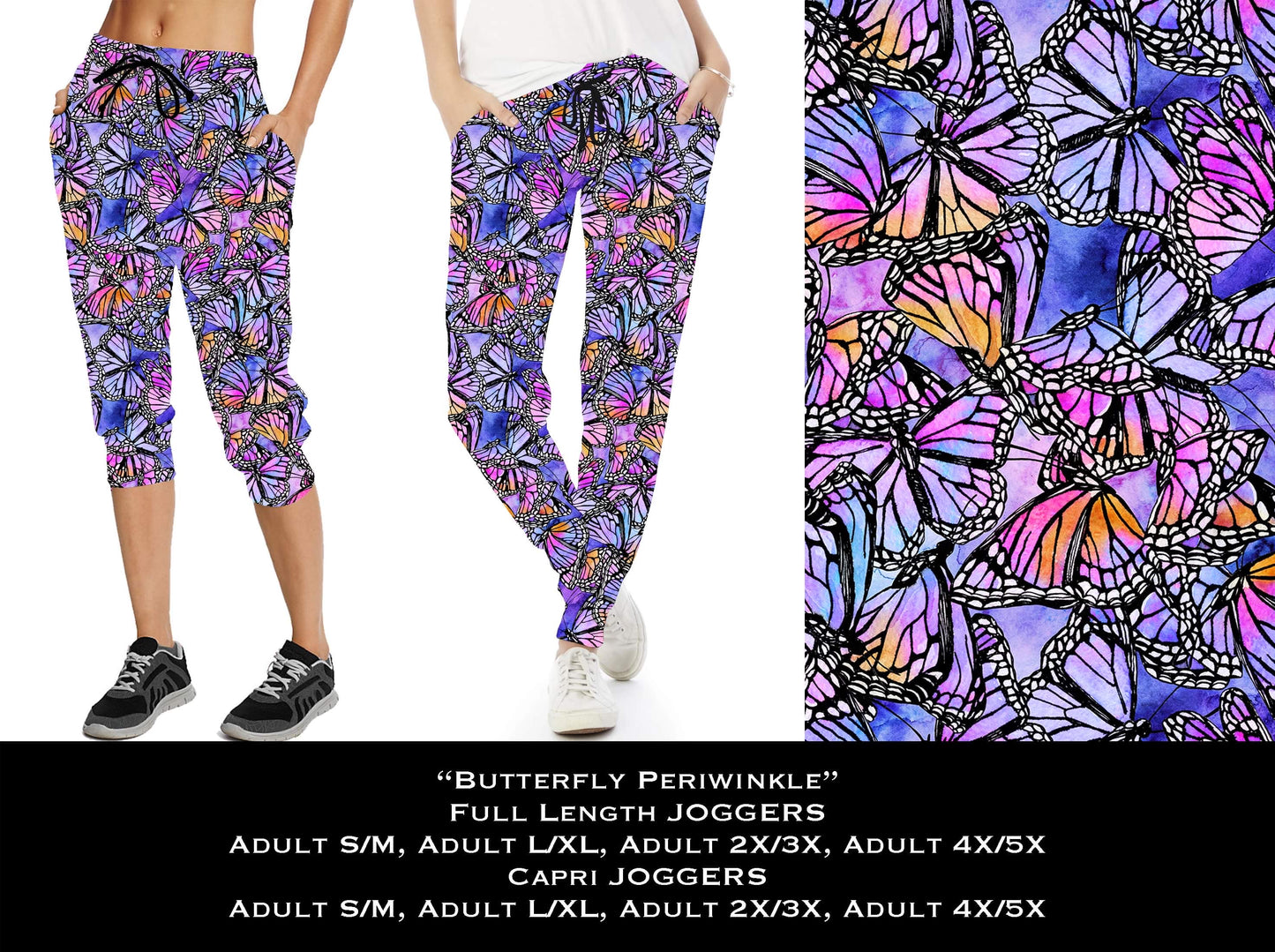 Butterfly Periwinkle - Full & Capri Joggers