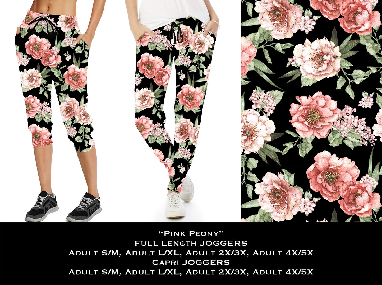 Pink Peony - Full & Capri Joggers