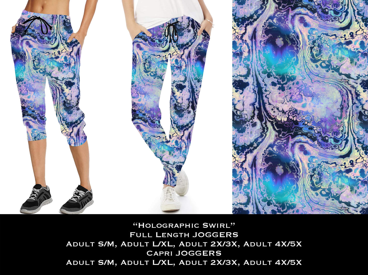 Holographic Swirl - Full & Capri Joggers