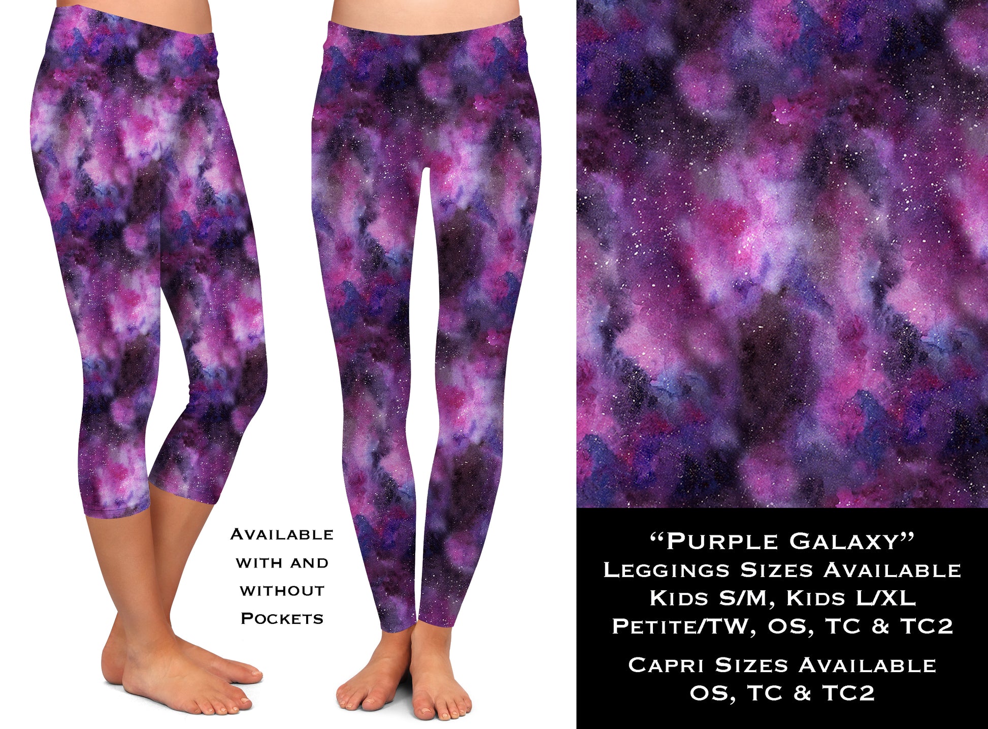 Purple Galaxy - Legging & Capri – Warehouse