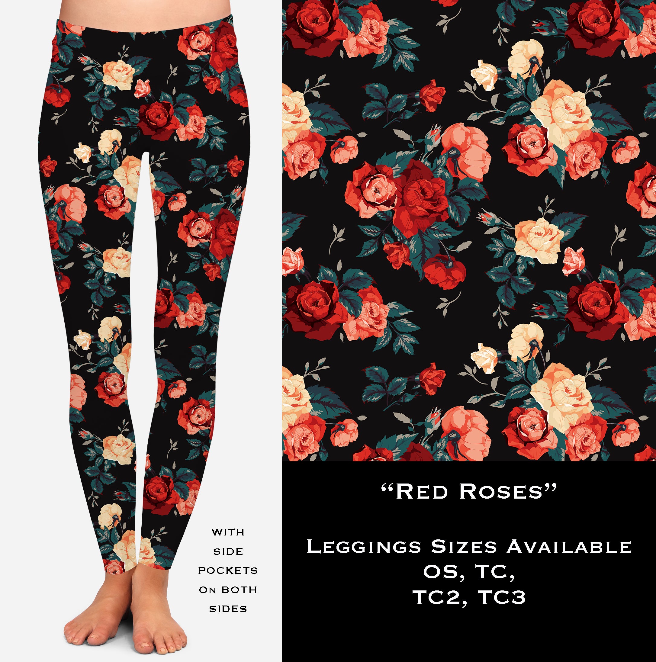 Red Roses Leggings