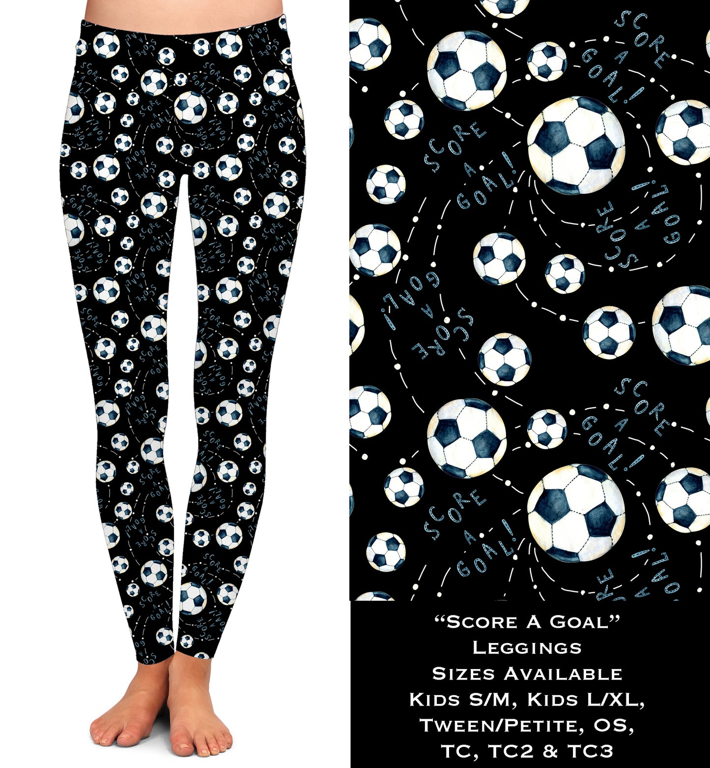 Score A Goal -Full & Capri Length Leggings