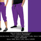 Solid PURPLE Waterprint Full & Capri Joggers