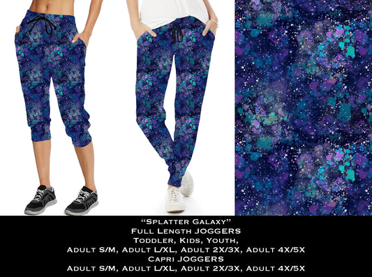 Splatter Galaxy Full & Capri Joggers