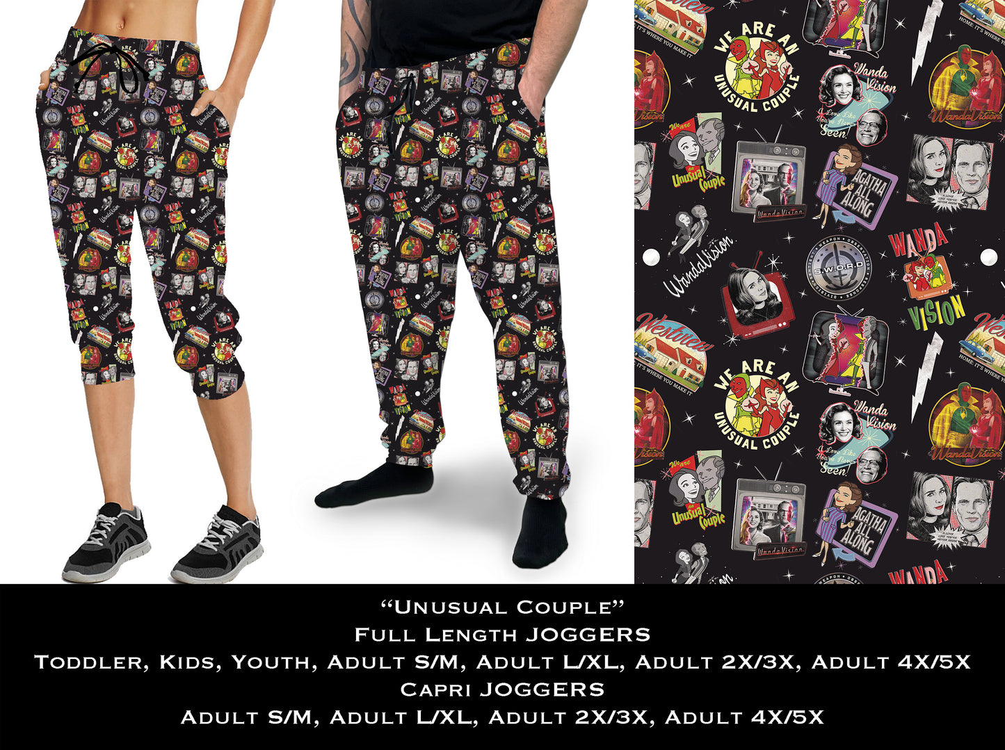 Unusual Couple Full & Capri Joggers