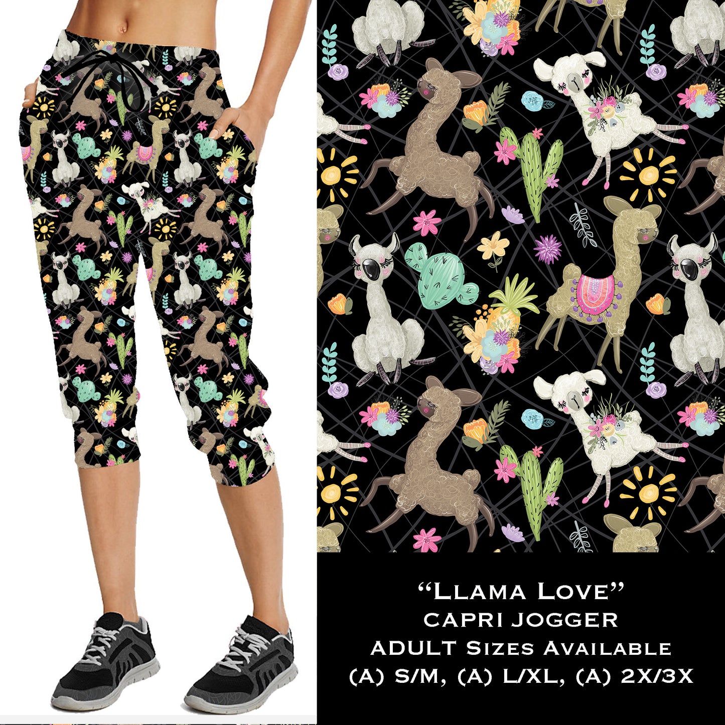 Llama Love - Full & Capri Joggers