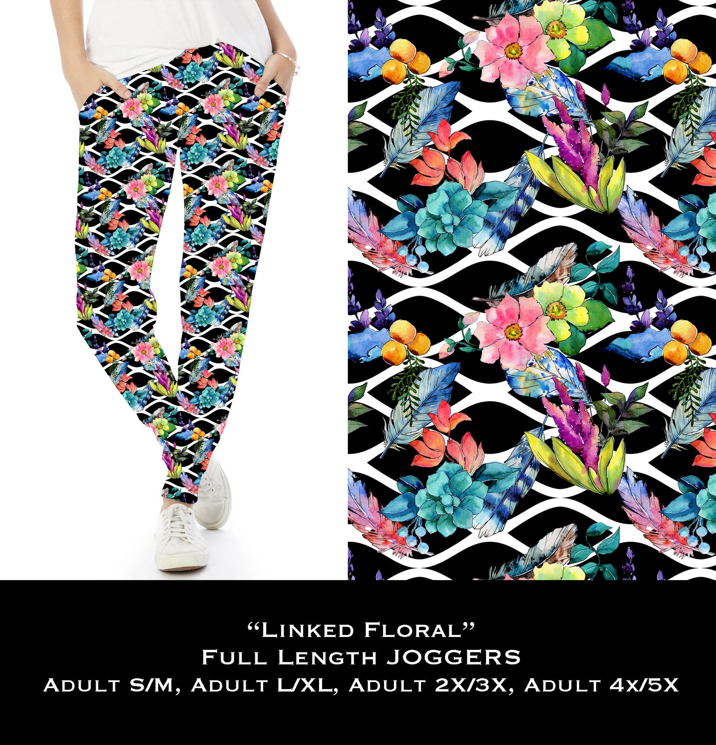 Linked Floral - Full & Capri Joggers