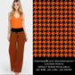 Orange/Black Houndstooth - Lounge Pants