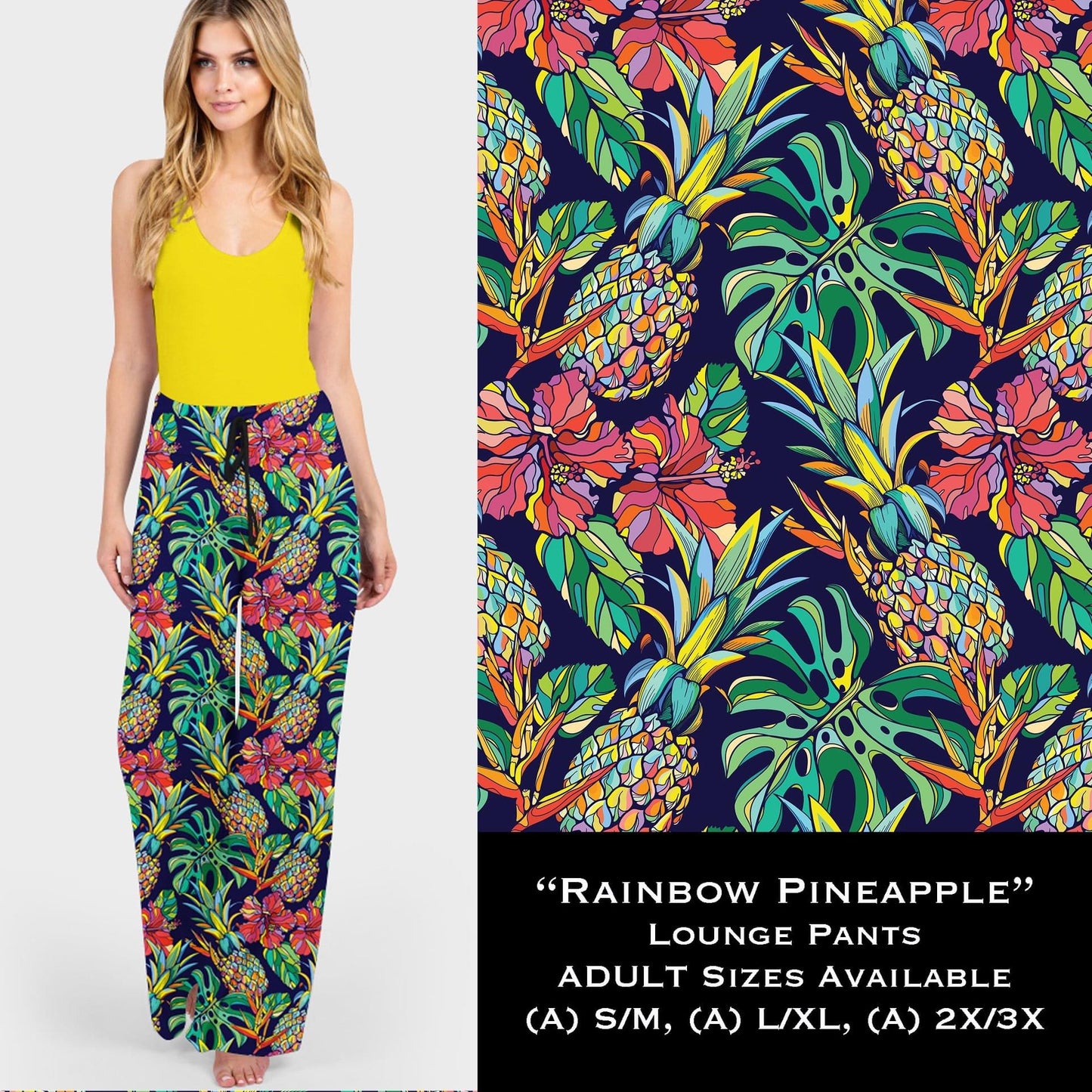 Rainbow Pineapple - Lounge Pants